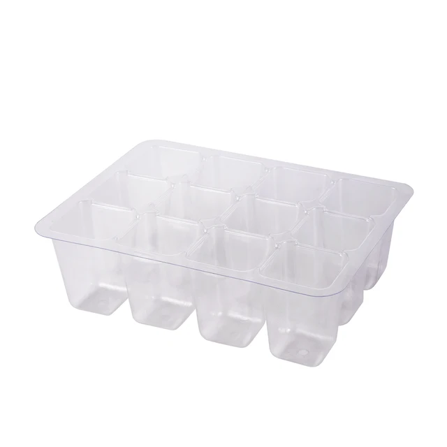 6/12 Sejtek Lélegző Csírázási Doboz Kert Üvegházhatású Óvoda Ültetvényes Zöldségek Virág Pozsgás Növények Termesztési Tenyésztő Edény - Image 3