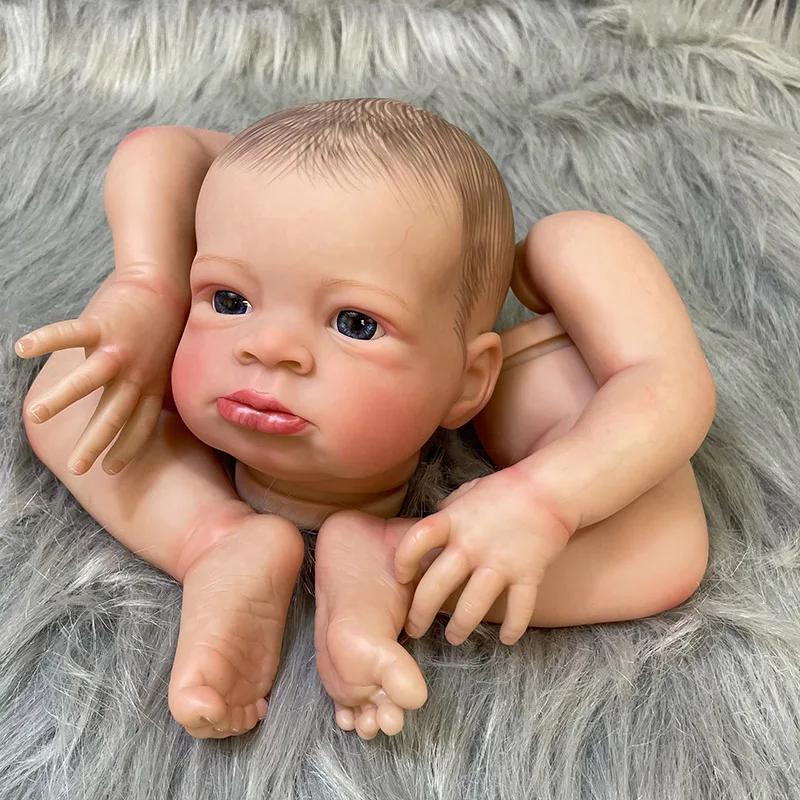 

21inch Already Painted Reborn Doll Parts Lanny Unassembled Lifelike Baby 3D Painted Skin with Visible Veins