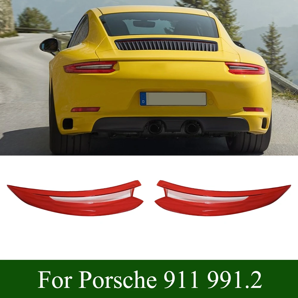 

For Porsche 911 991.2 Rear taillight cover Shell Transparent Lens Plexiglass Replace Original Lampshade