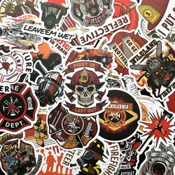 Cool Fireman Hero Cartoon Stickers Pack (10Pcs Random)