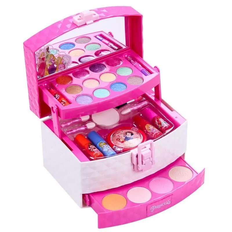 Disney girls frozen 2 elsa anna princess Makeup suitcase Toys set Cosmetic case snow White Makeup Box Set kids Toy Gift doll accessories makeup toy princess pretend toys cosmetics set nail art toys