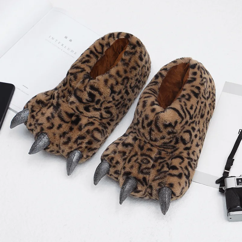 Winter Warm Soft Indoor Floor Slippers Creative Animal Paw Slipper