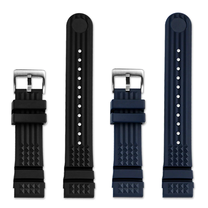20mm 22mm Two styles silicone rubber fashion check watch strap For Seiko Yuanzu PROSPEX Series SLA017 SLA037 SLA025 Water ghost