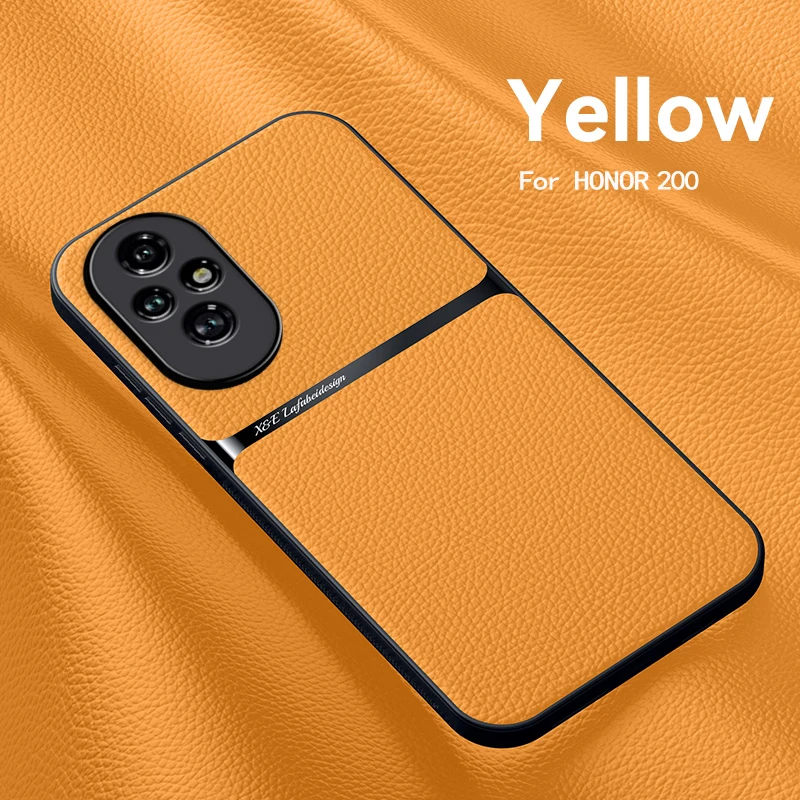 Honor 200 Series Magnetic PU Leather Ultra-Thin Drop-Proof Camera Protection Case