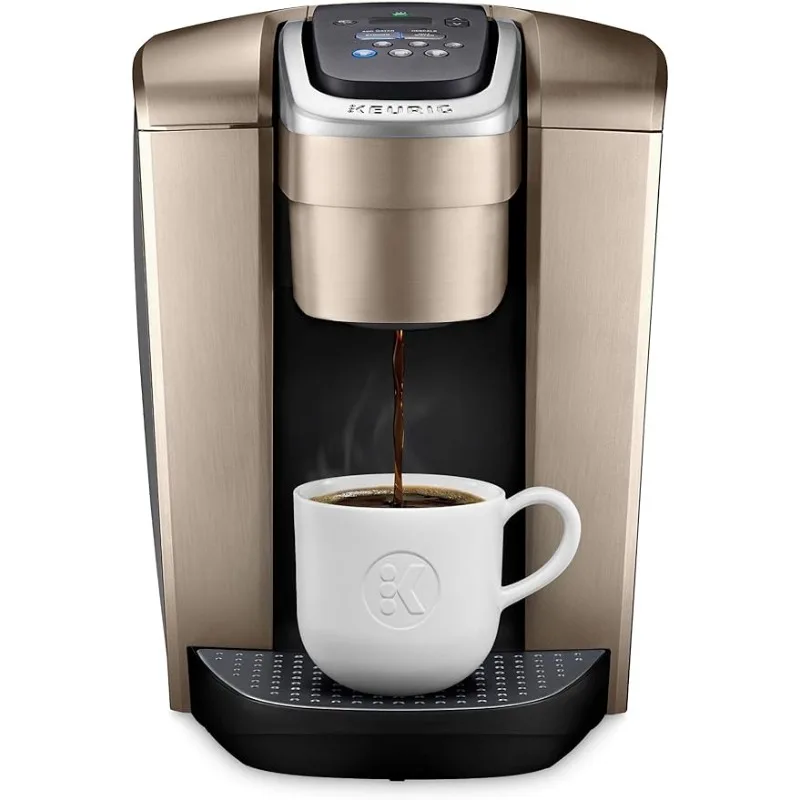 Keurig K-Elite Single Serve K-Cup Pod Coffee Maker, 12 oz. Brew Size, Brushed Gold/ Brushed Silver/ Brushed Slate