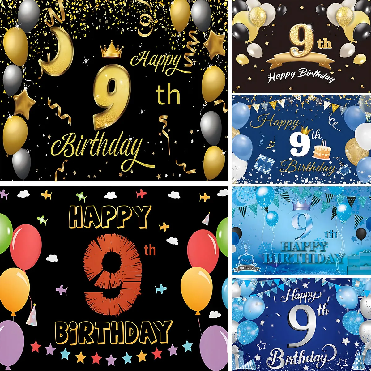 

Девять декораций для фотосъемки девочек день рождения Дети Мальчик 9 лет воздушный шар фотография фон