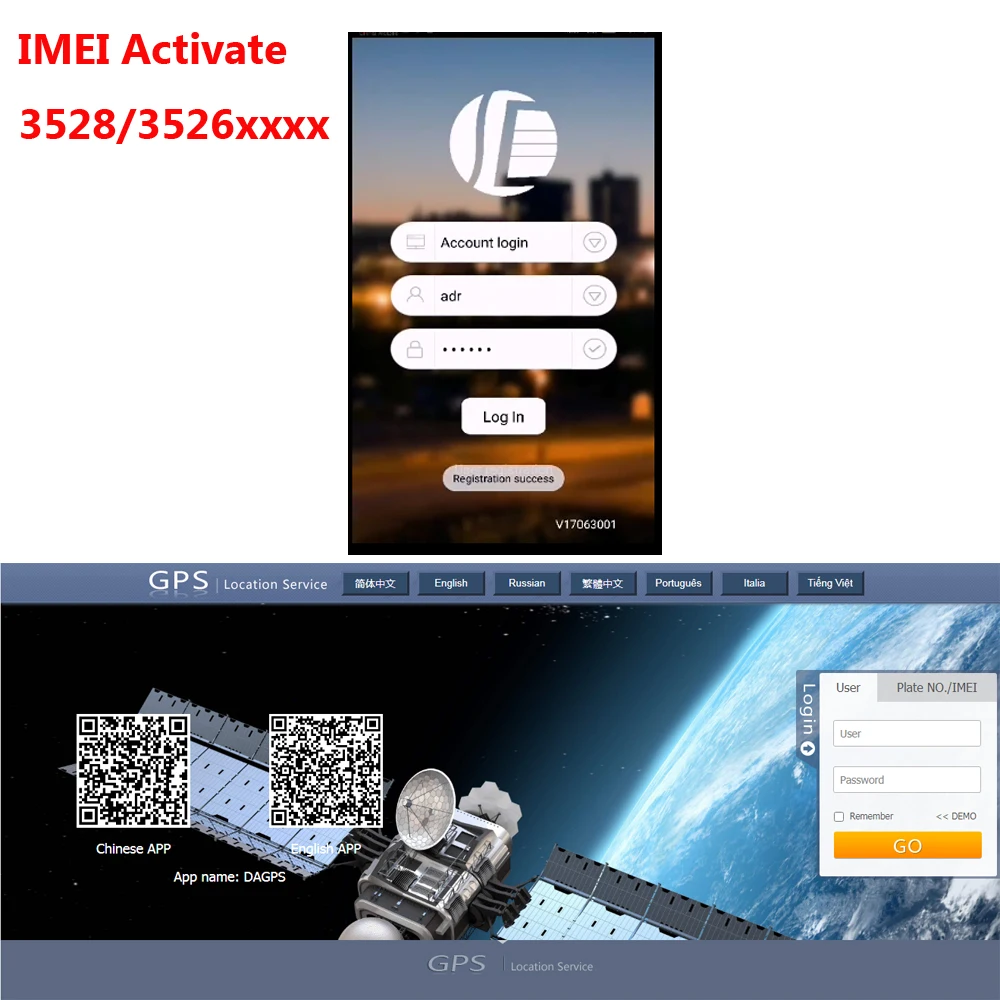 

GPS IMEI Active 10 years Lifetime For DAGPS GPS tracker For GT02 GT06 TK200 TK210 TK206 TK800 work with gps110.org 3528/3526