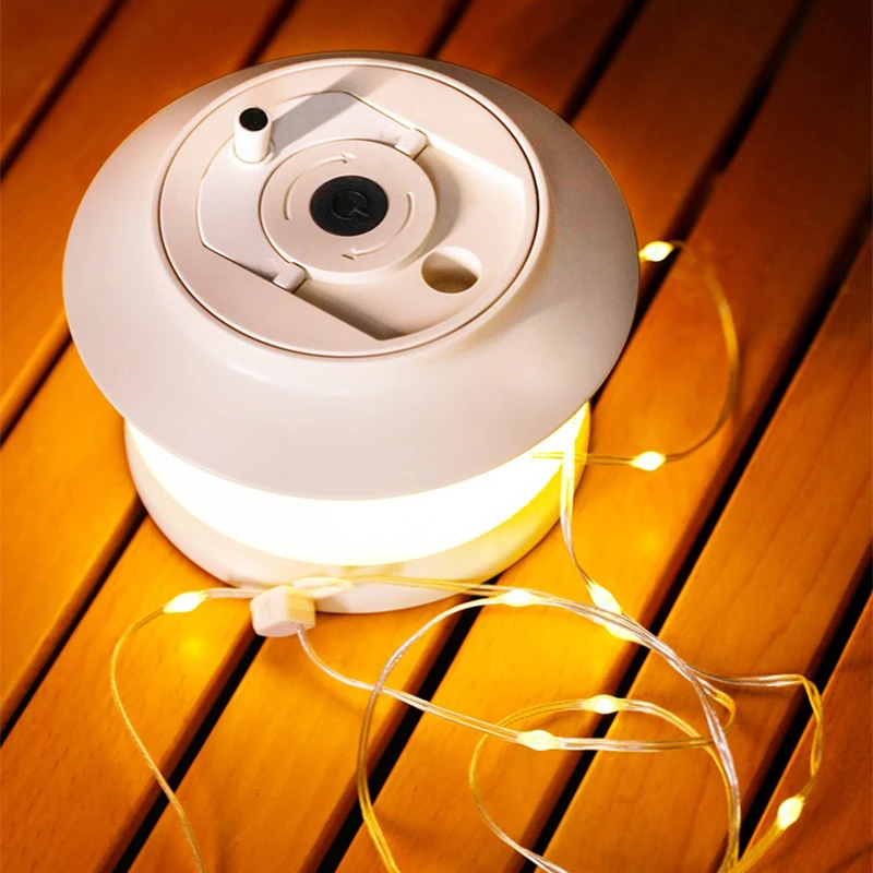Outdoor Camping Light Star River Tape Measure Atmosphere Light Waterproof Portable String Tent