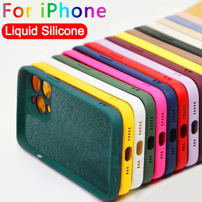 Soft Liquid Silicone Shockproof Case with Lens Protection