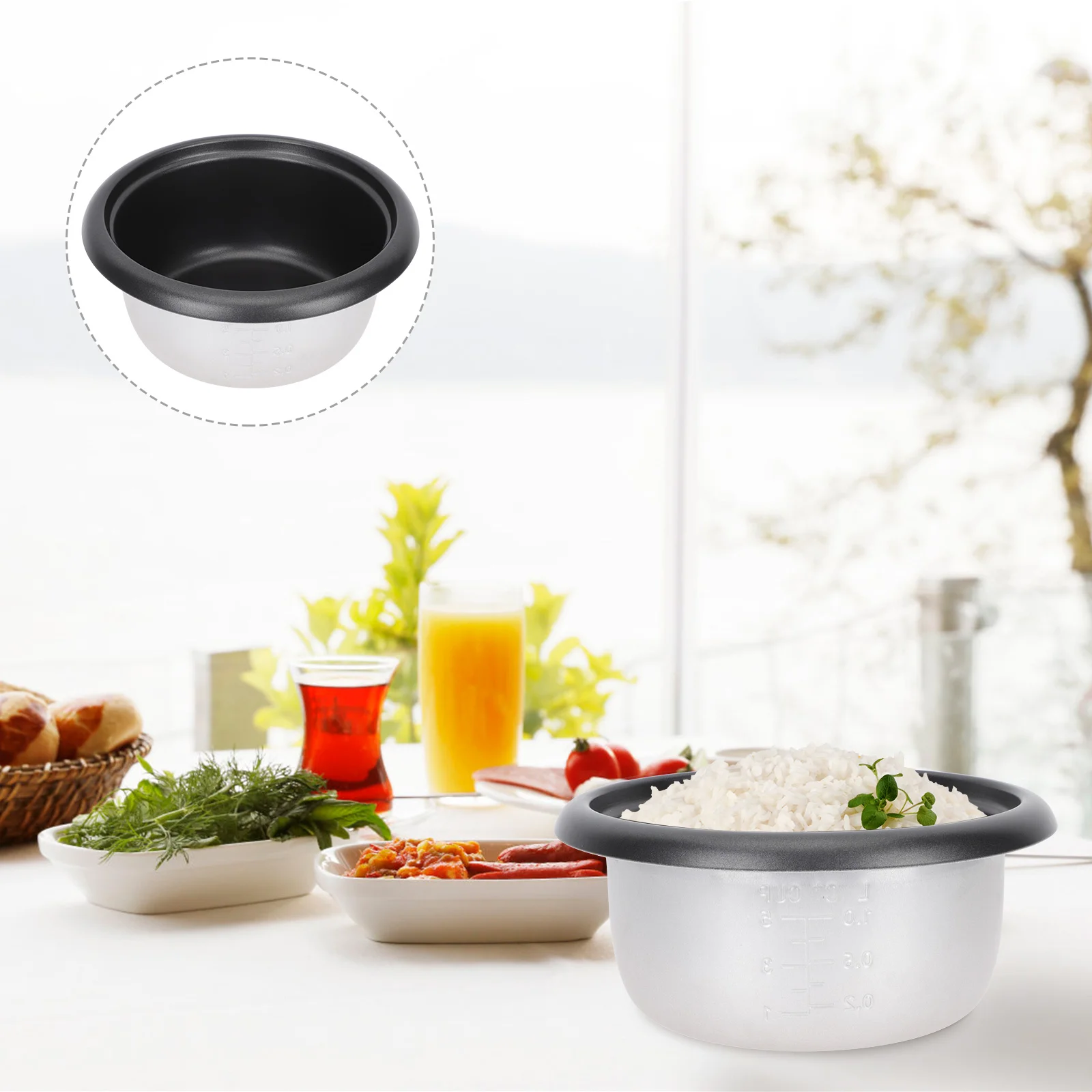 Alloy Material Rice Cooker Liner Non Stick Electric Cooker Inner Pot Cooking Accessories Kitchen Utensils Cookware Parts Dining