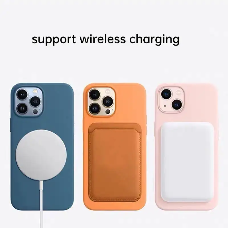 

Wholesale 100PCS Colorful Magsafe Liquid Silicon Phone Case For iphone11 12 13 14 Pro Max Wireless Charging Magnetic Shell Bulk