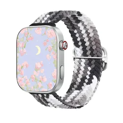 Breathable Nylon Loop Strap Wristband Bracelet - Universal Fit Accessories - Mi Band 9 Pro (Colorful Black)
