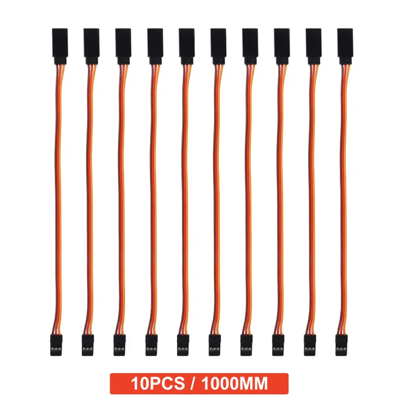 10PCS 100mm/150mm/200mm/300mm/500mm Servo Extension Lead Wire Cable for RC Drone Futaba JR Male to Female 10cm 30cm 50cm 100cm image 9