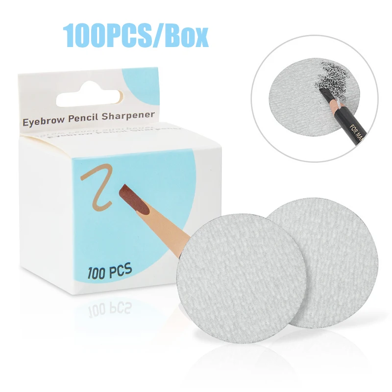 

Плоская головка, 100 шт., искусственная наждачная бумага, полировка, микроблейдинг, тату-принадлежности для полуперманентного макияжа бровей