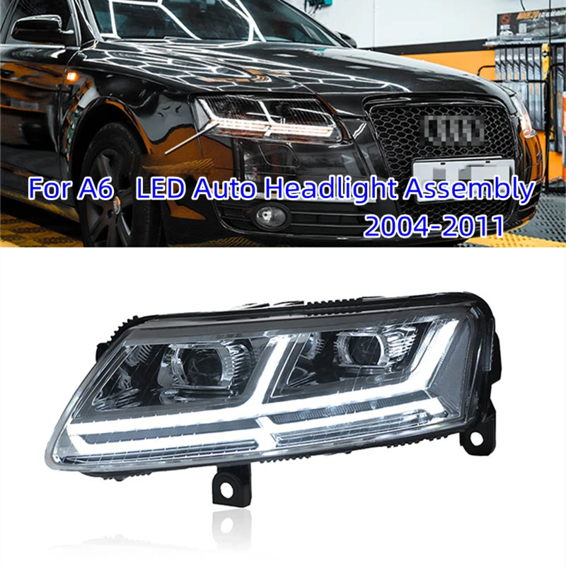 

Car Lights For A6 2004-2011 A6L C6 S6 LED Auto Headlight Assembly Upgrade Dynamic Signal Lamp LHD RHD Version Tool Accessories