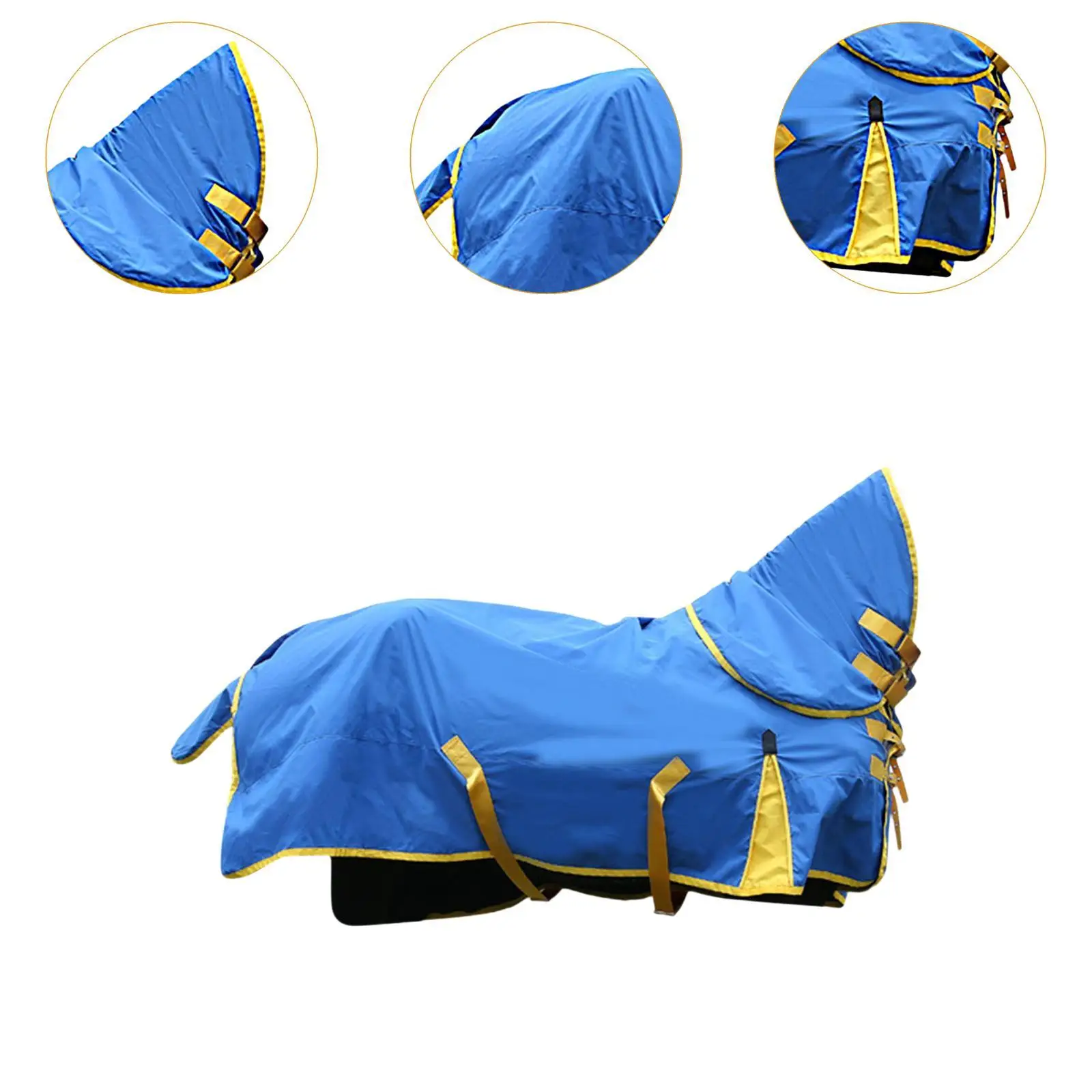 Horse Care Sheet with No Filling with Neck Waterproof Windproof Adjustable Equestrian Clothing Horse Clothes Horse Blanket 5