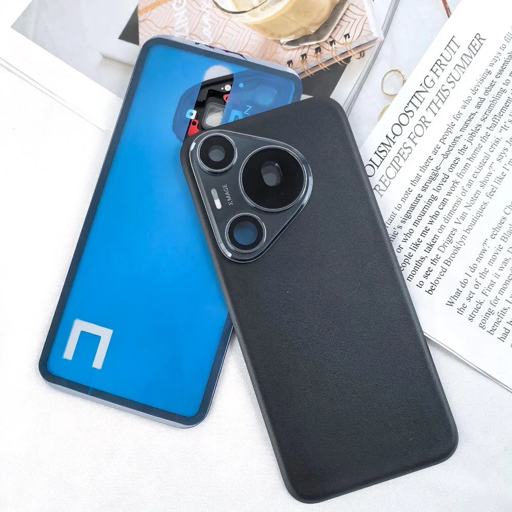화웨이 푸라 70프로 70P 5G HBN-LX9 배터리 커버 후면 도어 하우징 패널 수리 부품 및 카메라 렌즈 프레임용 후면 유리