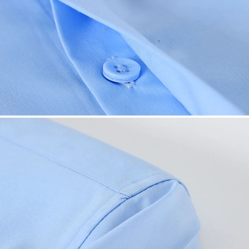 S-6XL Concealed Button Bamboo Fiber Mens Long Sleeve Social Shirts Slim Fit Elastic Anti-wrinkle Formal Elegant Shirt dress shirts men casual shirts