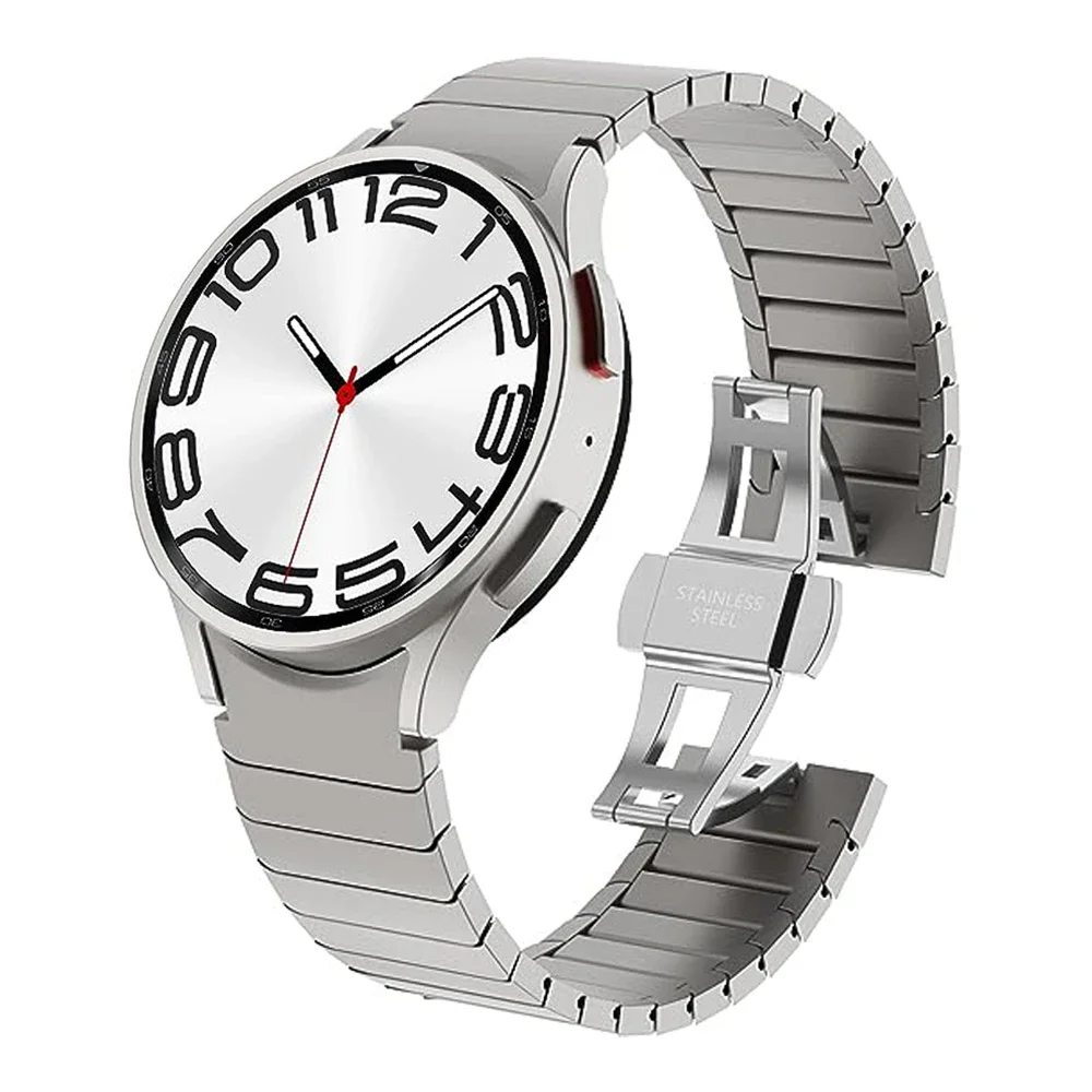 Premium Stainless Steel Metal Watch Strap - Adjustable Band