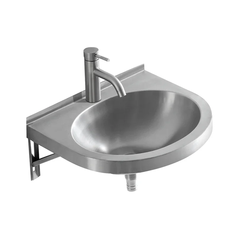 304 Stainless Steel Wash Basin  Stain-Resistant Wall-Mounted Sink  Large Opening Balcony Sink Rust-Free Bathroom Wash Basin 6