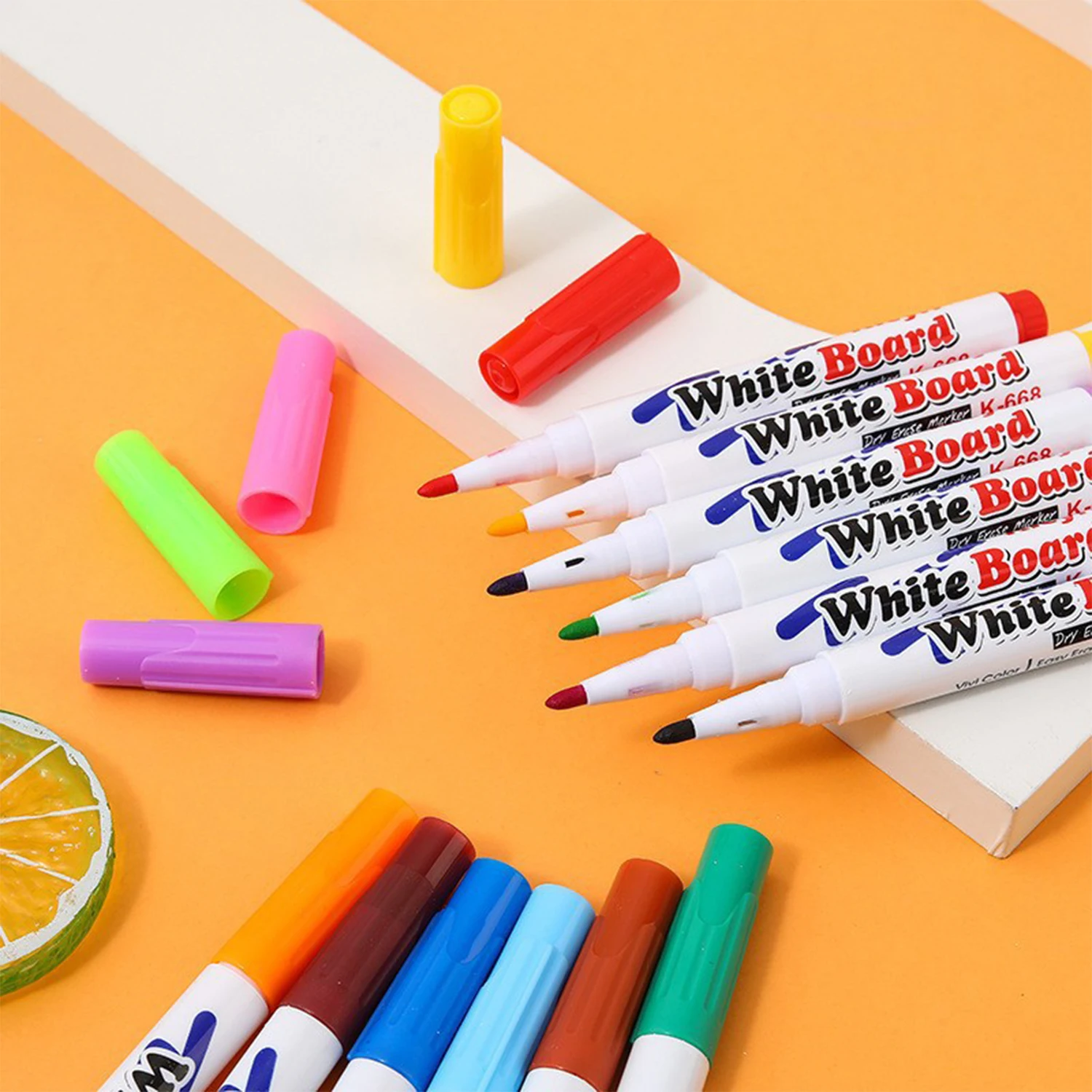 8 Color 12 Color Water Floating Pen Magical Ink Pen Whiteboard Marker Graffiti Drawing Painting Children Stationery Gift