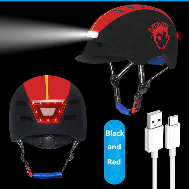 

2022 NEW Bike Cycling Helmet Smart Tail Light Adult Helmet Electric Bicycle MTB Road Scooter For Sport Urban Helmet Men Women
