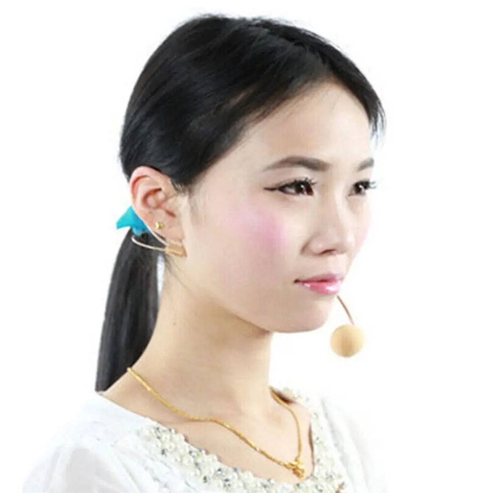 머리 착용 듀얼 귀고리 헤드셋 마이크, 베이지 미니, XLR 4 핀 TA4F 머리 착용 헤드밴드 마이크, 바디팩 송신기