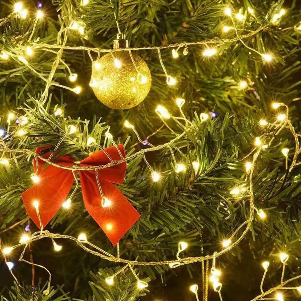 Luminous LED Fairy Cluster Lights - Elegant Silver Wire Garland