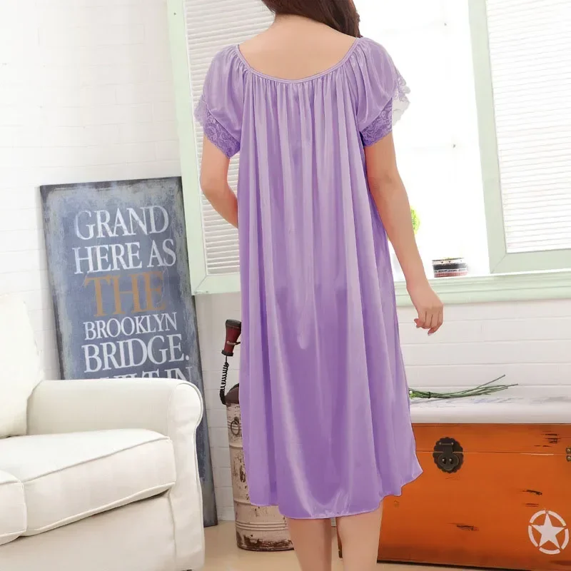 Summer Women Sleepwear One Piece Night Dress Nightie Sexy Nightgown Erotic Lingerie Plus Size Transparent Home Clothing
