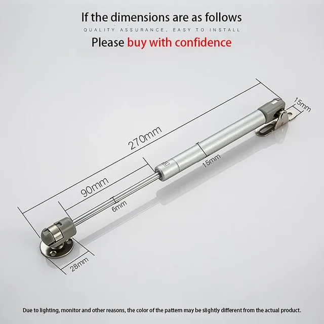 โช้คอัพไฮดรอลิกแบบลม 30/50/80/120/200N เหมาะสำหรับบานพับตู้, ตู้ครัวที่มีสปริงลม 4