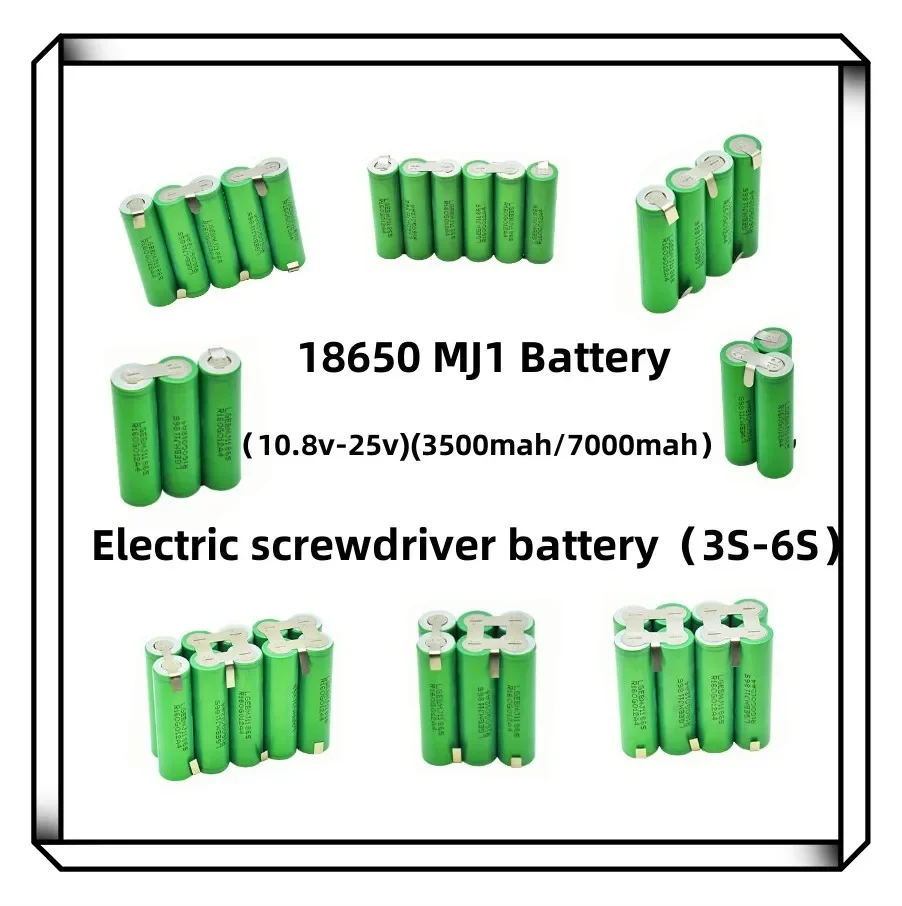 

2023 2s1p 1s3p 3s2p 4s2p 5s2p 8.4v 3.7V 10.8V 16.8v 18V MJ1 Battery Pack 18650 3500 MAh Battery for 18V Screwdriver Battery