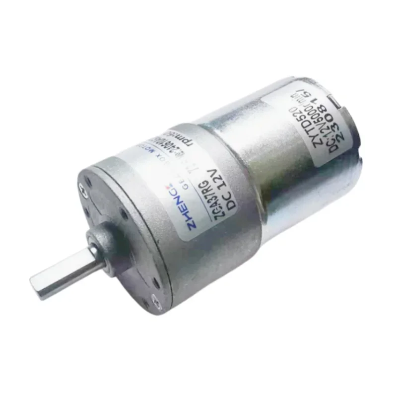 Moteur à Engrenages GA37RG 12V/24V – Vitesses De 2 à 1000 Tr/min – Arbre 37 Mm – Pour Applications Industrielles