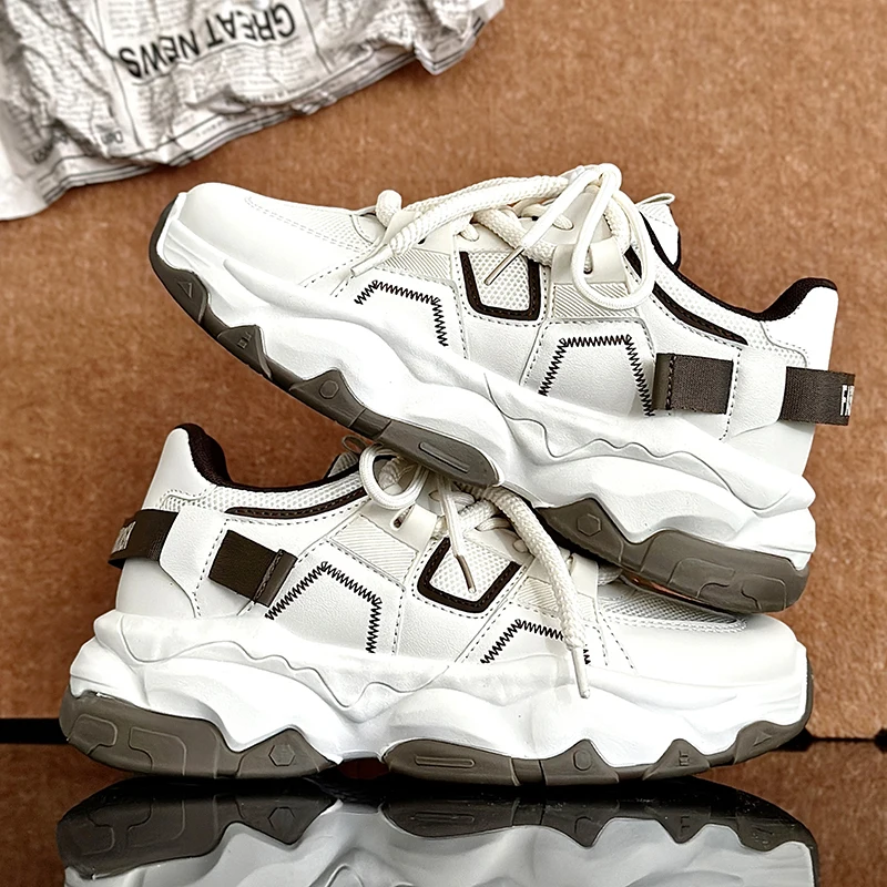 

Мужские кроссовки с низким верхом, черные сетчатые дышащие кроссовки на толстой подошве, повседневные спортивные туфли, Новинка осени 2023