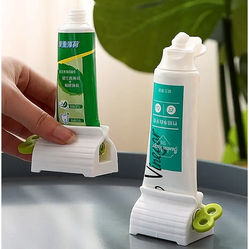 Toothpaste Squeezer Mini Rolling Tube Dispenser Seat Holder Stand Easy Cleaning for Bathroom Household Cosmetics toothpaste squeezer