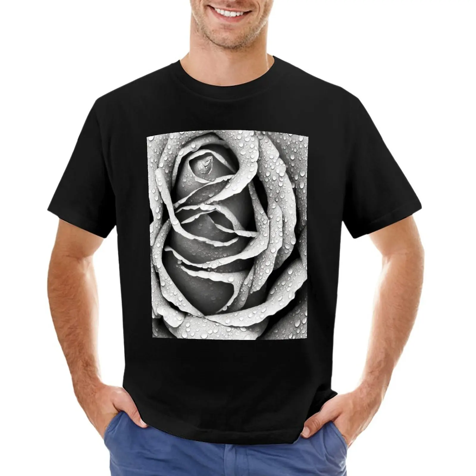 

Rose in a non-traditional design T-Shirt Anime t-shirt mens funny t shirts