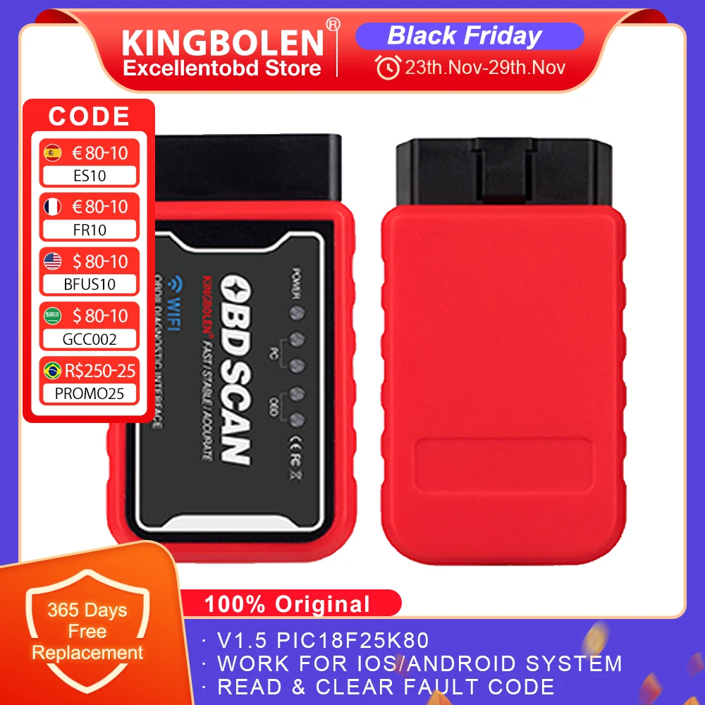 KINGBOLEN-ELM327-Bluetooth-compatible-V1-5-PIC18F25K80-ATAL-ATPPS-4mHz ...