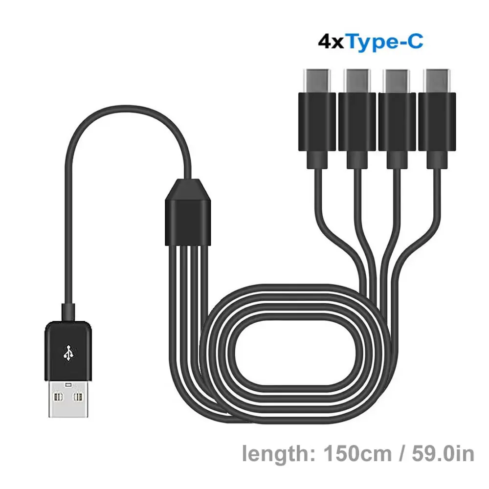 รูปสินค้า สายชาร์จ USB-C 4 in 1 ชาร์จได้หลายอุปกรณ์พร้อมกัน