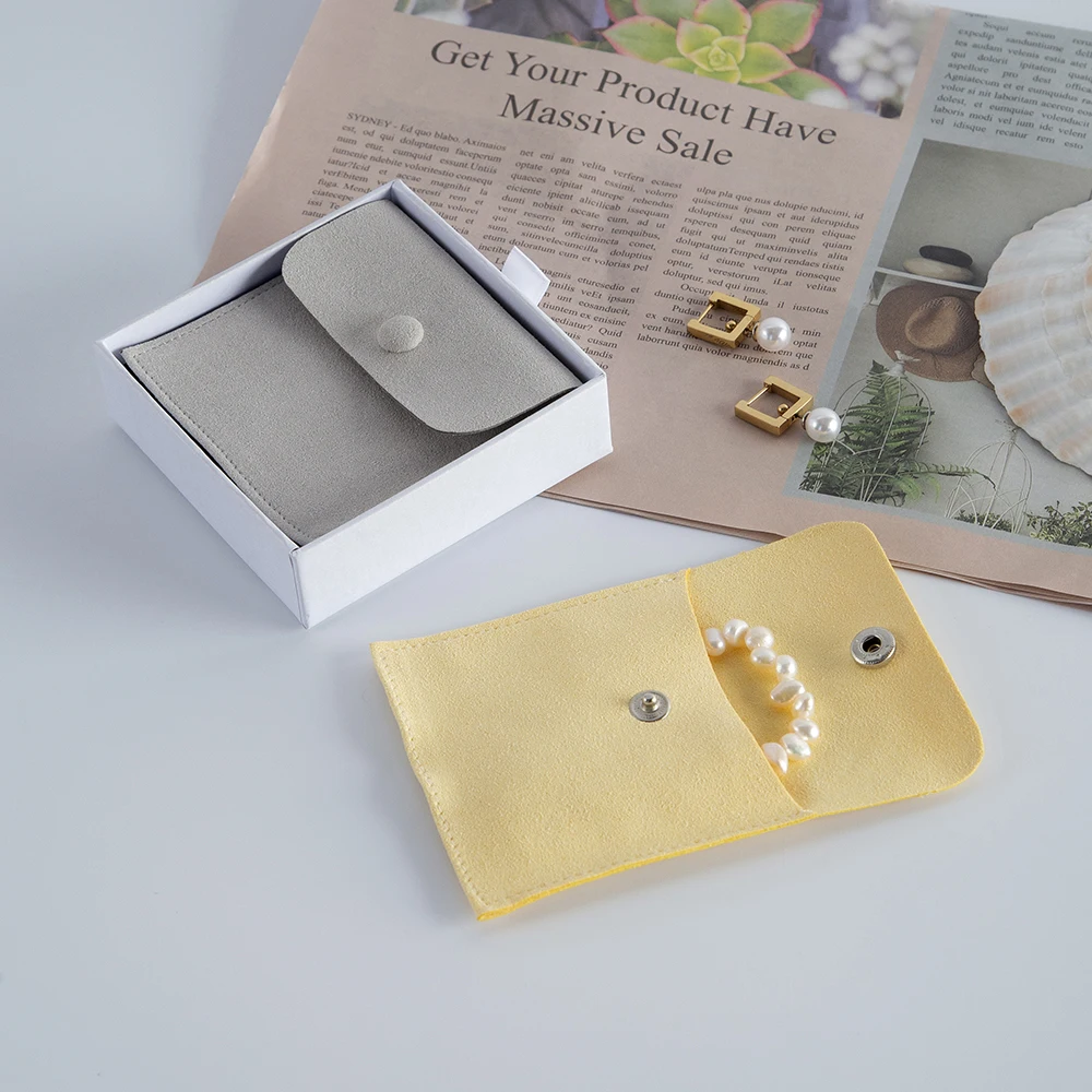 100 teile/los Schmuck Mikrofaser Taste Geschenk Taschen Kleine Unternehmen Großhandel Reise Ringe Ohrringe Verpackung Lagerung Hochzeit Gefälligkeiten – Detail 9