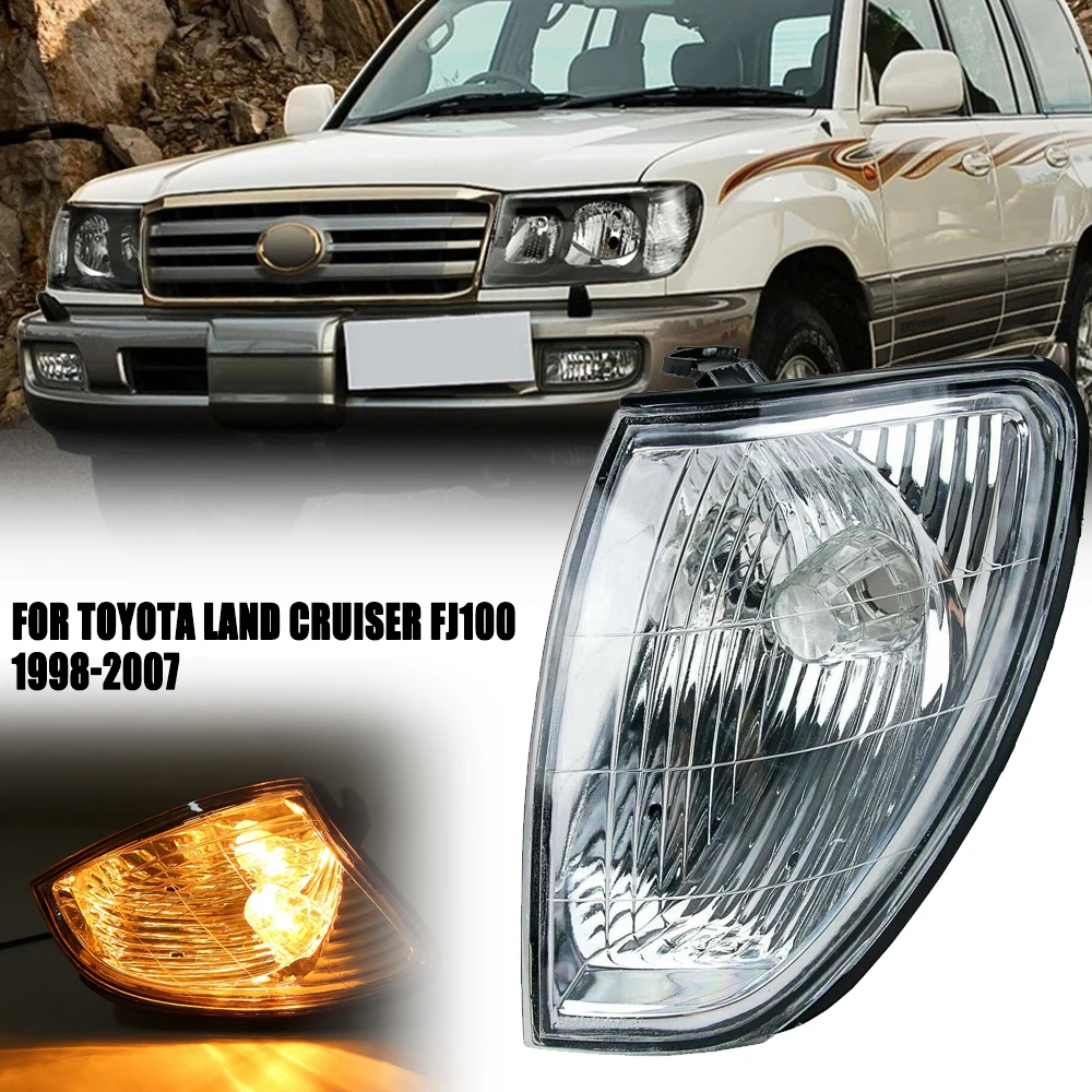 Luces frontales de esquina para Toyota Land Cruiser, lámparas de señal de giro, FJ100, LC100, 1998-2007