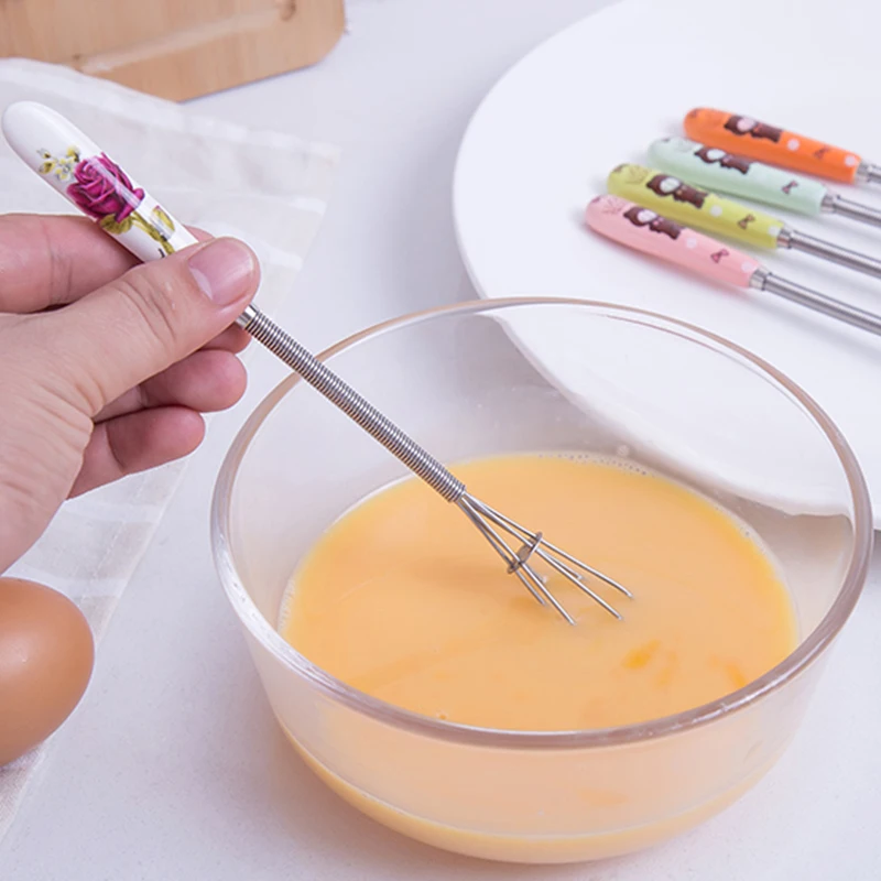 Mini Stainless Steel Hand Blender Spiral Wire Whisk Mixer For Bake Cooking Tools Egg Beater Kitchen Gadgets frother kitchen item