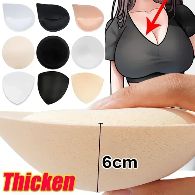 3D Thickened Bra Insert Pads Removable Sponge Bra Pads Inserts