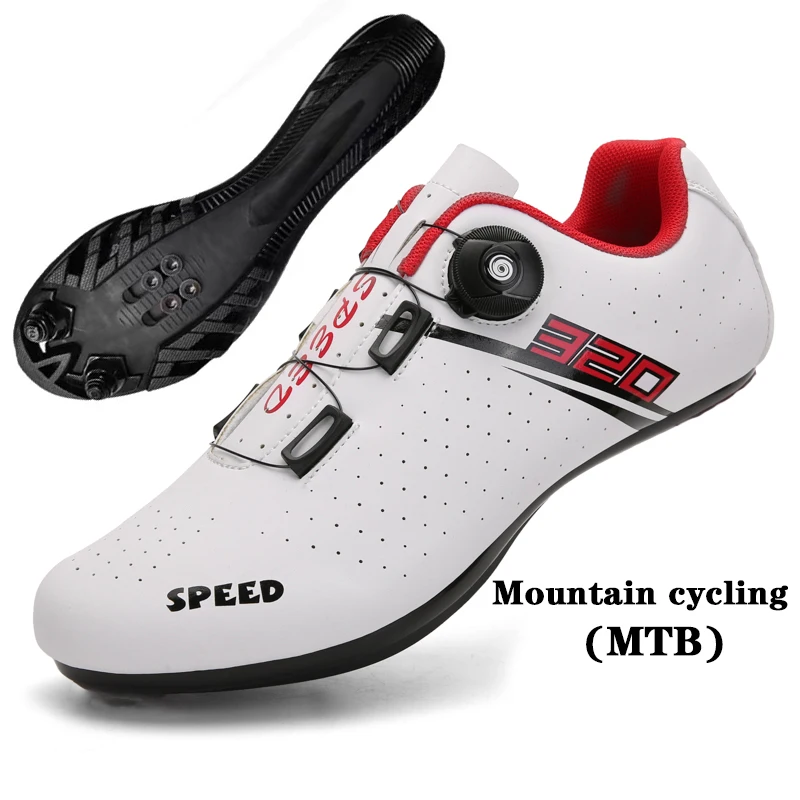 Cycling Shoes Cycling Sneaker MTB Men Sport Road Bike Boots Flat Racing Speed Sneakers Trail Mountain Bicycle Footwear Spd Pedal Cycling Shoes