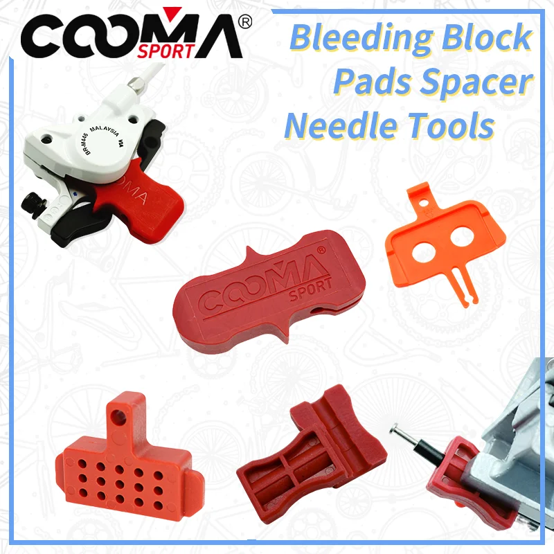 Hydraulic Disc Brake Bleed Spacer, Bleeding Block, Needle/Olive Tool, Pads Spacers for Hydraulic Brake System plastic hydraulic brake oil bleed kit for brake system mineral oil brake funnel set bike repair tool