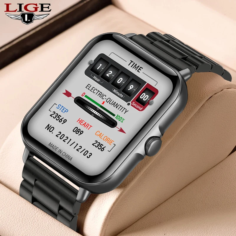 LIGE-reloj inteligente deportivo para hombre, nuevo accesorio de pulsera  resistente al agua IP67 con pantalla táctil, Bluetooth, llamadas,  compatible con Android e ios, 2022 - ESPACIO DIGITAL
