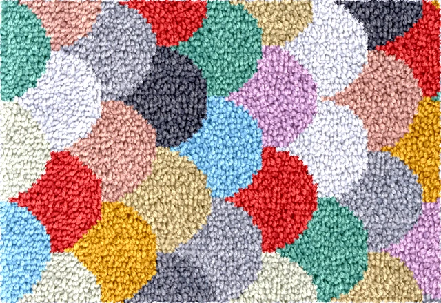geometry Large latch hook rug kit with Pre-printed Pattern Rainbow  Embroidery plastic canva for adult DIY carpet Home decoration - AliExpress