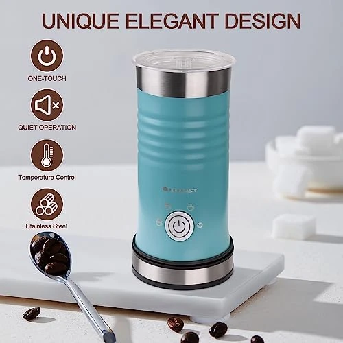 Huogary Automatic Milk Steamer, Milk Frother and Steamer with Hot and Cold  Froth Function, Hot Chocolate Maker and Electric Milk - AliExpress