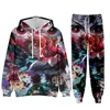 Anime Demon Slayer Hoodies 3D Printed Cosplay pants+Hoodie 2PCS Set Tracksuit Men Oversize Vintage Streetwear Hoodie Pants Sets 5