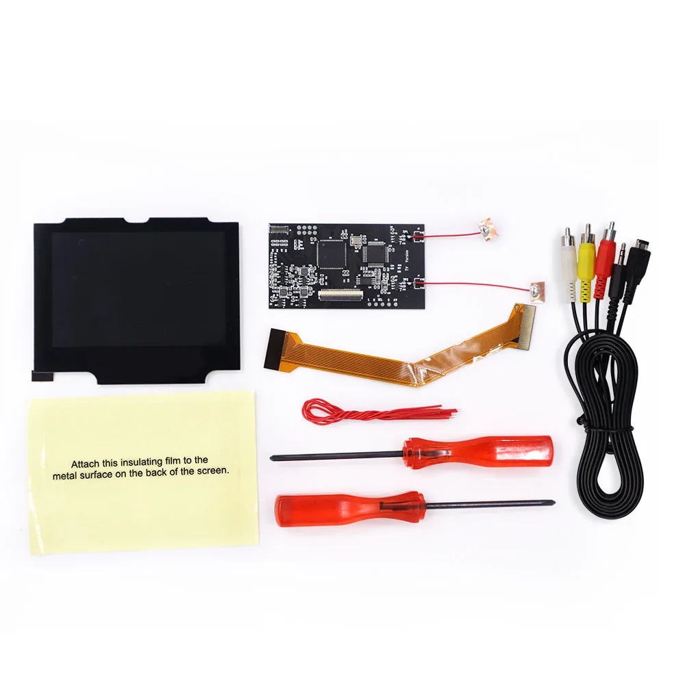 versão tv diy polegada gba sp ips backlight lcd tv função com composto de vídeo cabo av para jogo menino advance sp console