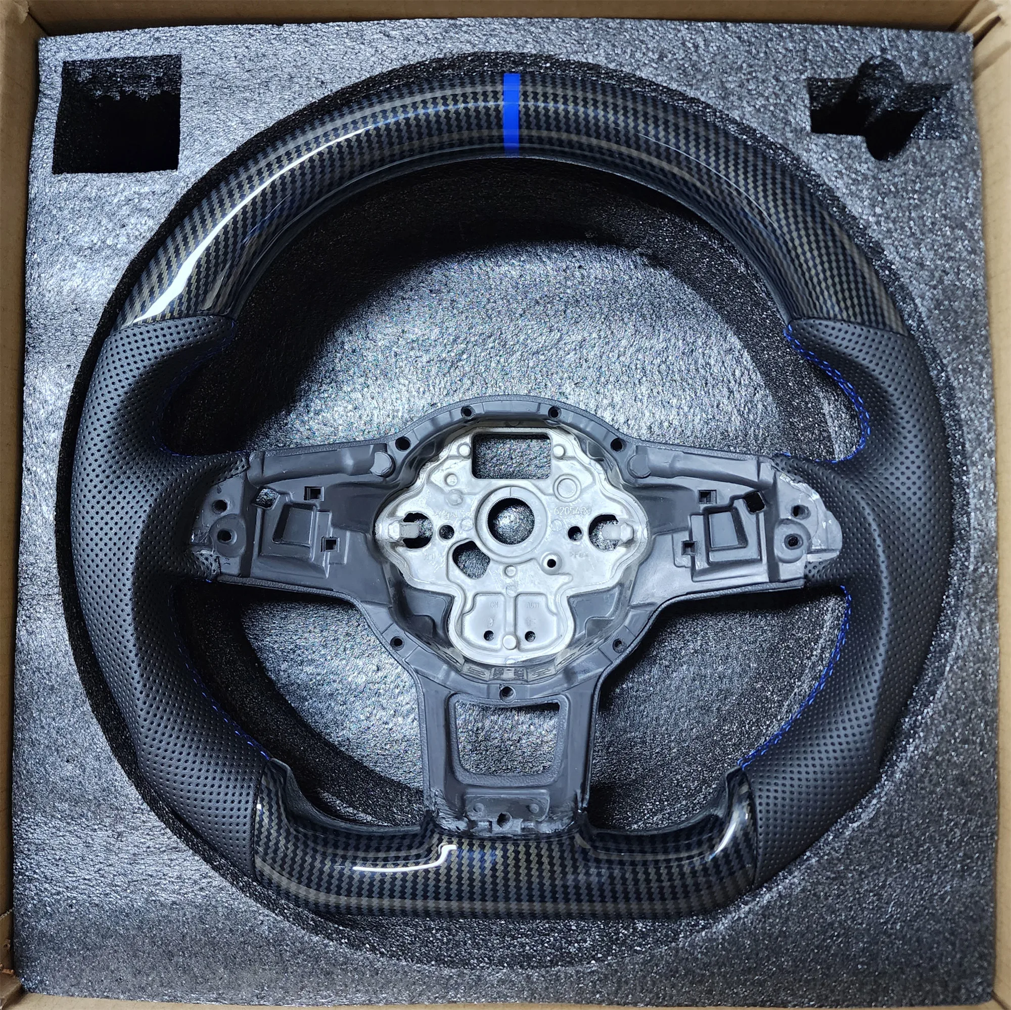 Hydro-Dip Carbon Fiber Look Steering Wheel For Volkswagen Golf 7 7.5 GTI GTD GTE R 2013-2020 Polo GTI Tiguan Passat