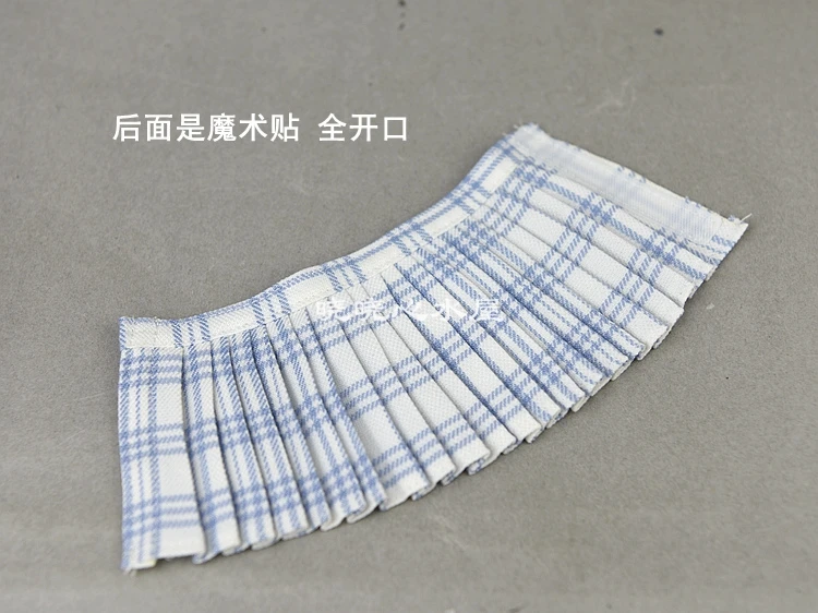 1/6 BJD doll dress / grid skirt Hoodie for 30cm barbie xinyi Fr2 blythe Soldier doll / clothes for fat doll 3